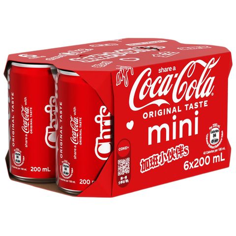 Coca-cola Coke 200ml x 6(The new and old packaging will be shipped out randomly)