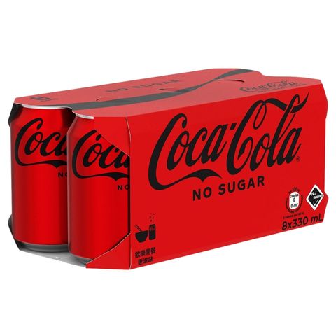 Coca-Cola - Coke Zero 330ml x 8 (The new and old packaging will be shipped out randomly)