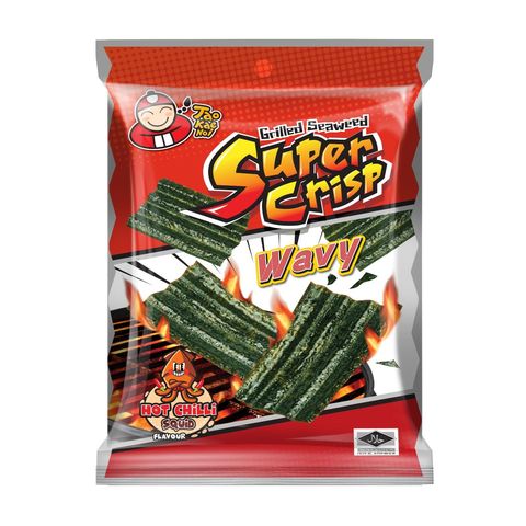 Tao Kae Noi Super Crisp Wavy - Hot Chilli Squid 18g