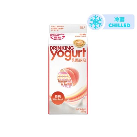 Kowloon Dairy Drinking Yogurt White Peach 220g