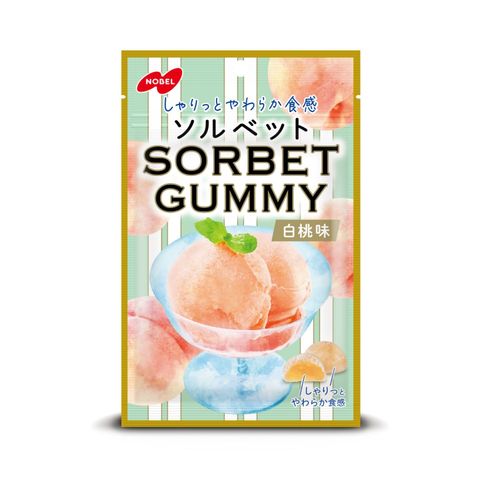 Nobel Sorbet Gummy White Peach Flavor 50g [Parallel Import]