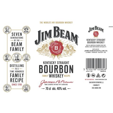Jim Beam Kentucky Straight Bourbon Whiskey 700ml