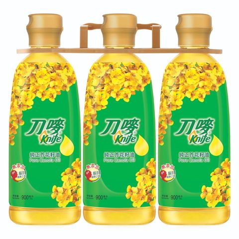 刀嘜 純正芥花籽油 3 x 900毫升