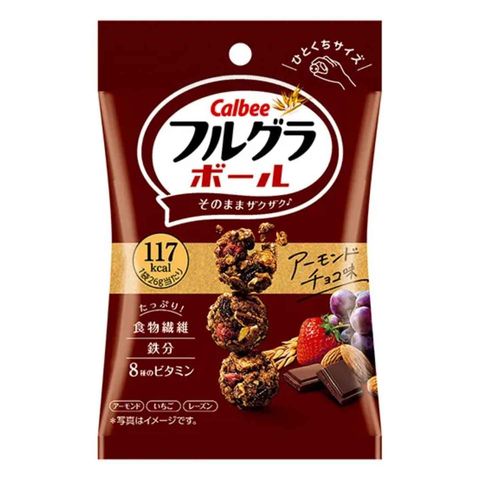 Calbee Almond Chocolate Flavor Fruit Cereal Ball 26g  [Parallel Import]