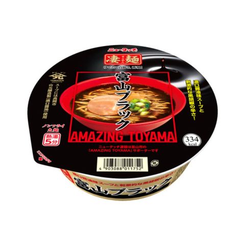 Yamadai Qimen Local Series Toyama Black Soy Sauce Ramen (Bowl) 119g [Parallel Import]