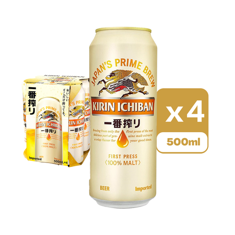 Kirin Ichiban King Can Beer 500ml x4