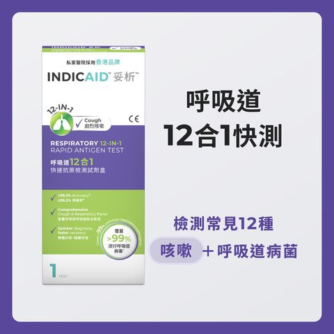 Indicaid 12-in-1 Rapid Antigen Test 1 Piece