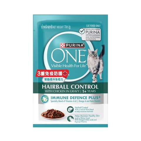 One 濕糧成貓去毛球配方 雞肉 70克