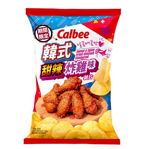 Calbee Korean Sweet & Spicy Fried Chicken Flavoured Potato Chips 68g