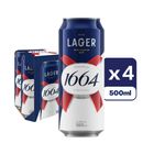 Kronenbourg 1664 Biere Blonde King Can Beer 500ml x4 (The new and old packaging will be shipped out randomly)
