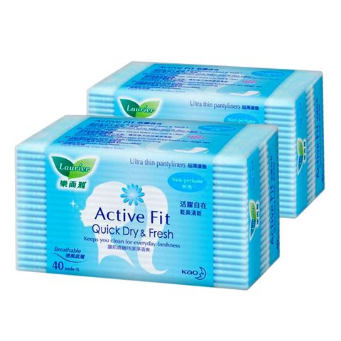 Laurier Active Fit Non Perfume (Twin Pack) 2 x 40 Pieces