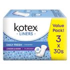 Kotex Fresh Liner Longer & Wider (F) 3 x 30 Pieces