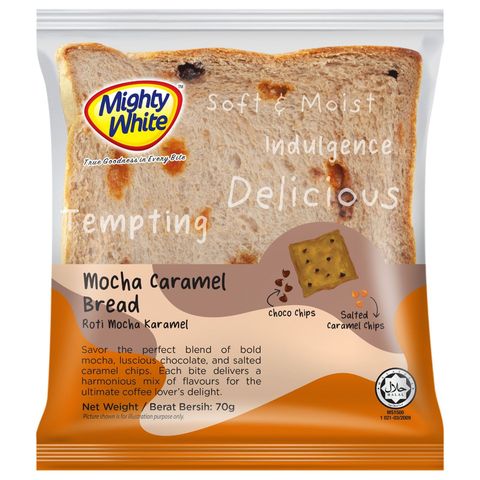 Mighty White Mocha Caramel Bread 70g