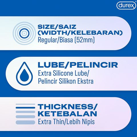 Durex Invisible Extra Sensitive Condoms - Thinnest 10pcs