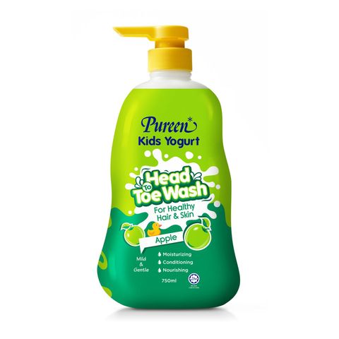 Pureen Kids Yogurt Apple Head To Toe Wash 750ml