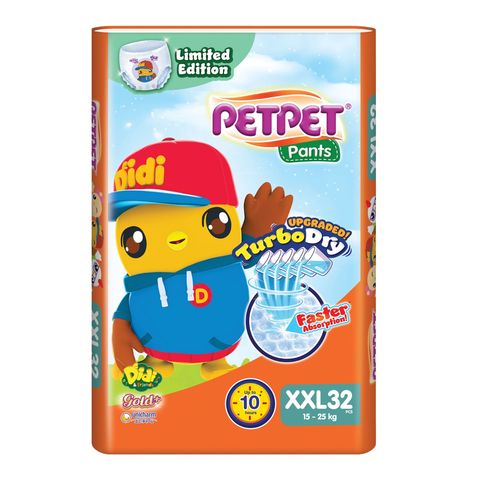 Petpet Pants Gold+ Super Jumbo Pack XXL (Didi & Friends) 32 Pieces