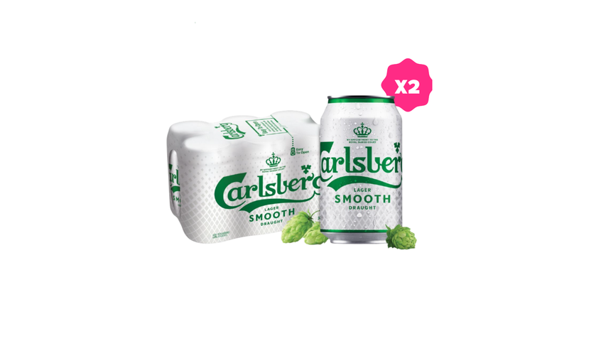 Carlsberg Smooth Draught Beer Can (Alcohol) 12s x 320ml