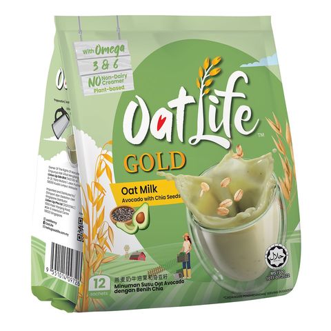 Oatlife Gold Oat Milk Avocado with Chia Seeds 12 x 32g