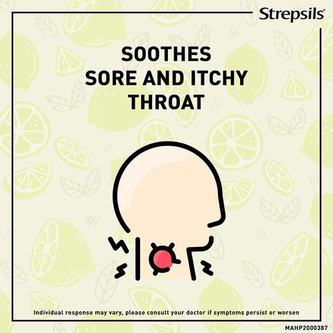 Strepsils Lemon Sugar Free Lozenges 6 Pieces