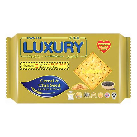 Hwa Tai Luxury Cereal with Chia Seed Crackers (12 Pcs) | 18.5 g