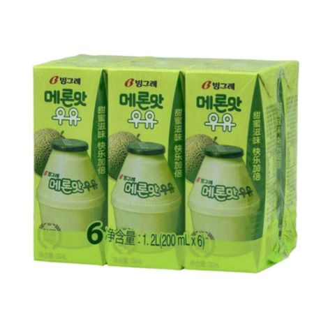 Binggrae Melon Flavored Milk 6 x 200ml