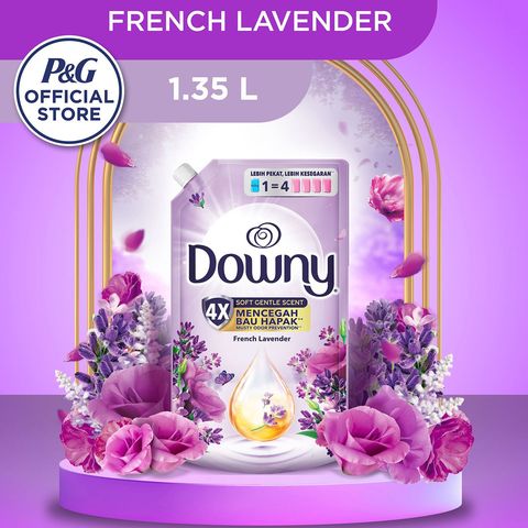 Downy French Lavender Concentrate Fabric Conditioner Refill Crown 1.35L