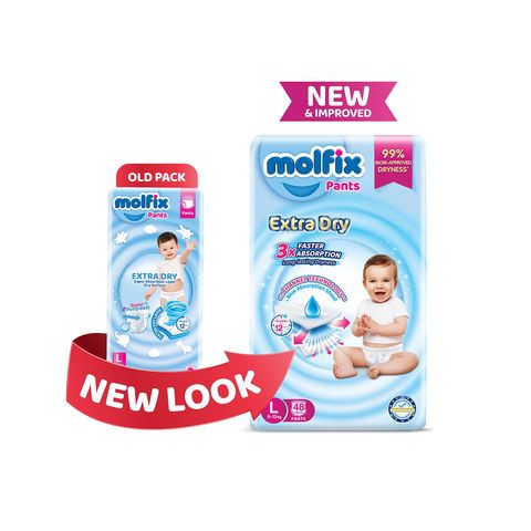 Molfix Extra Dry Pants L Jumbo Pack 48pcs