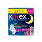 Kotex Soft & Smooth Maxi Night Wing 32cm 3 Packs x 12pcs