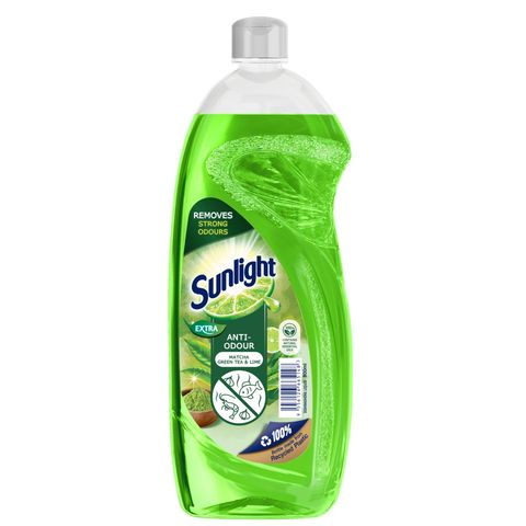 Sunlight Dishwash Liquid Anti-Odour Matcha Green Tea & Lime 800ml