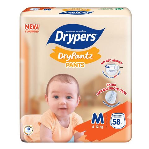 Drypers Drypantz Pants (M) 58 Pieces