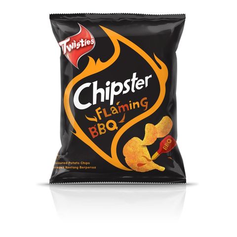 Twisties Chipster Flaming BBQ Potato Chips Mid Pack 60g