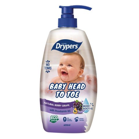 Drypers Baby Head to Toe Berry Grape 650ml