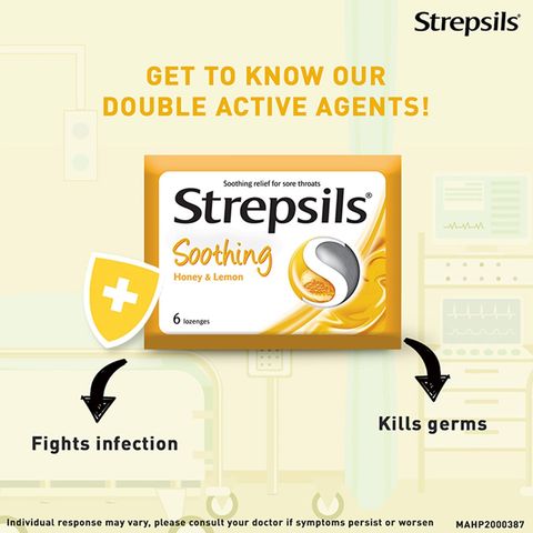 Strepsils Soothing Honey Lemon Lozenges 24 Pieces