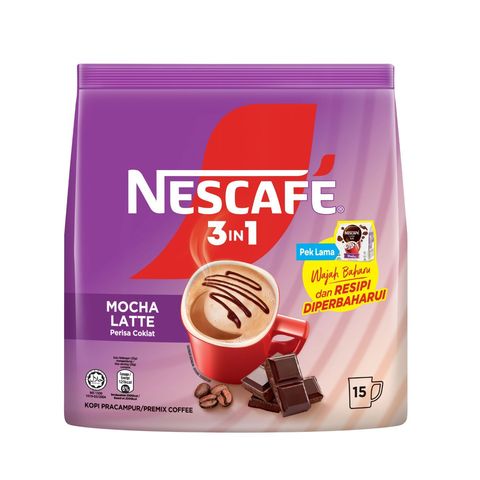 Nescafe 3 in 1 Mocha Latte Creamy Chocolate Flavour (Sticks) 15 Pieces