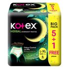 Kotex Herbal Overnight Panties (L-XL) 6 Pieces