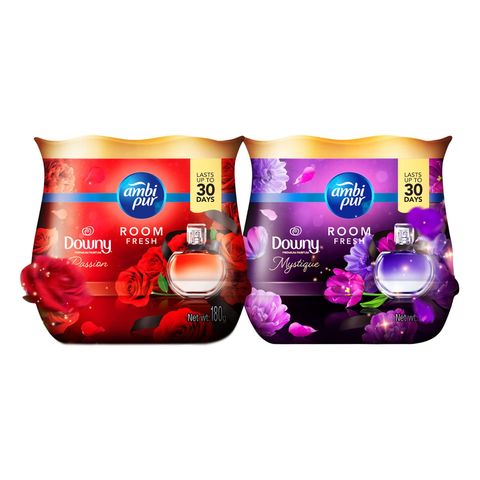 Ambi Pur Air Freshener Gel Room Fresh Downy Mystique Premium Parfum 2 x 180g