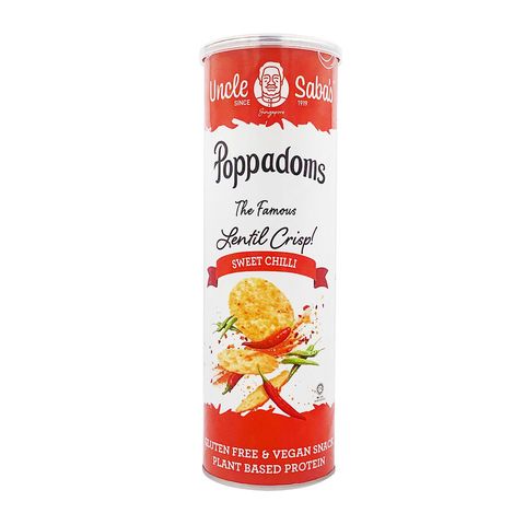 Uncle Saba's Poppadoms Sweet Chilli Lentil Chips 70g