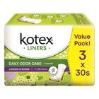 Kotex Fresh Liners Longer & Wider Daun Sirih (OC) 3 x 30 Pieces