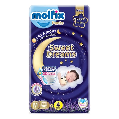 Molfix Sweet Dreams Pants Jumbo Pack M 50 Pieces