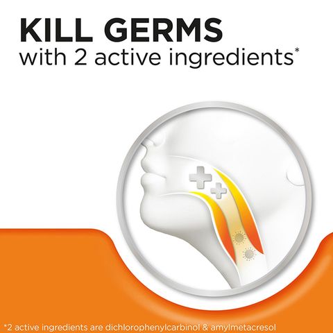 Strepsils Orange with Vitamin C Lozenges 24 Pieces