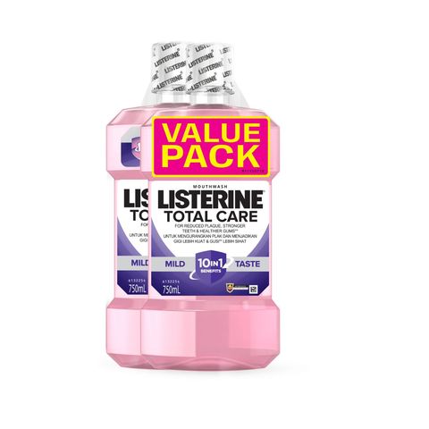 Listerine Mouthwash Total Care Mild Taste (Twin Pack) 2 x 750ml