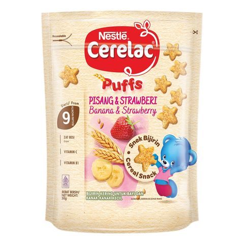 Cerelac Puffs Banana Strawberry 50g