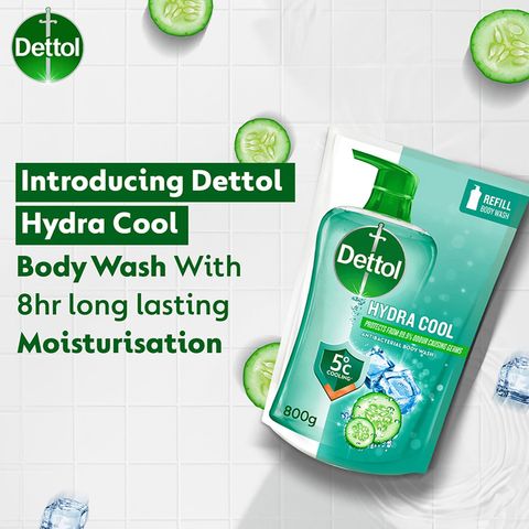Dettol Hydra Cool Shower Gel Body Wash Refill 800ml