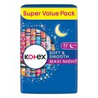 Kotex Soft & Smooth Overnight Wing Pad Sanitary Pad with 100 Leak Free Comfort (32cm) 2 x 12 Pieces - 84761