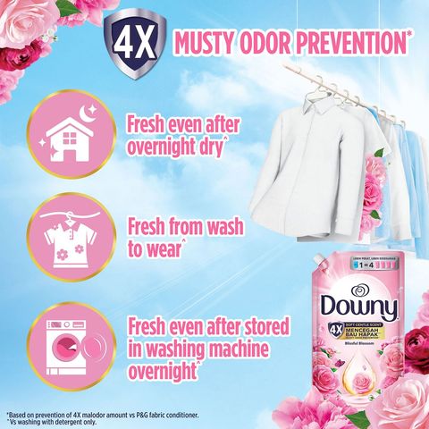 Downy Blissful Blossom Concentrate Fabric Conditioner Refill Crown 1.35L