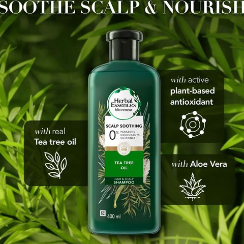 Herbal Essences Shampoo Scalp Soothing Tea Tree Oil 400ml