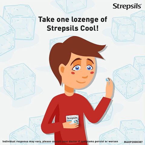Strepsils Cooling Menthol Lozenges 6 Pieces