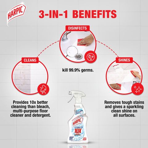 Harpic Bathroom Cleaner Trigger White & Shine 500ml