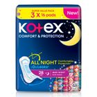Kotex Comfort and Protection Maxi Overnight Non Wing (28cm) 3 x 16 Pieces
