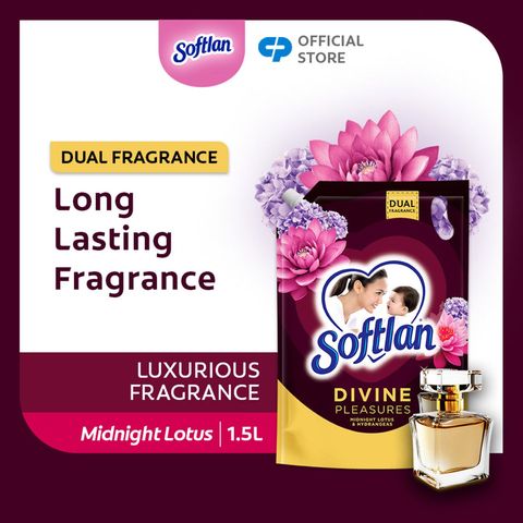 Softlan Divine Pleasures Midnight Lotus & Hydrangeas Fabric Softener Refill 1.5L